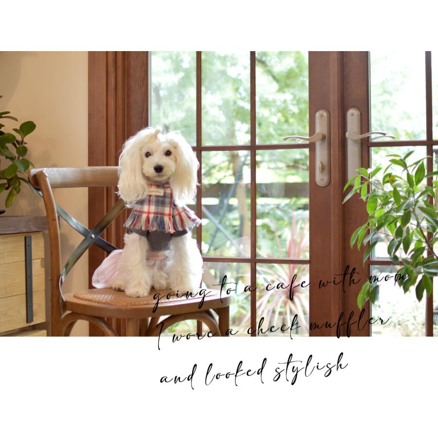チェックマフラー 犬 小物 スカーフ マフラー かわいい おしゃれ