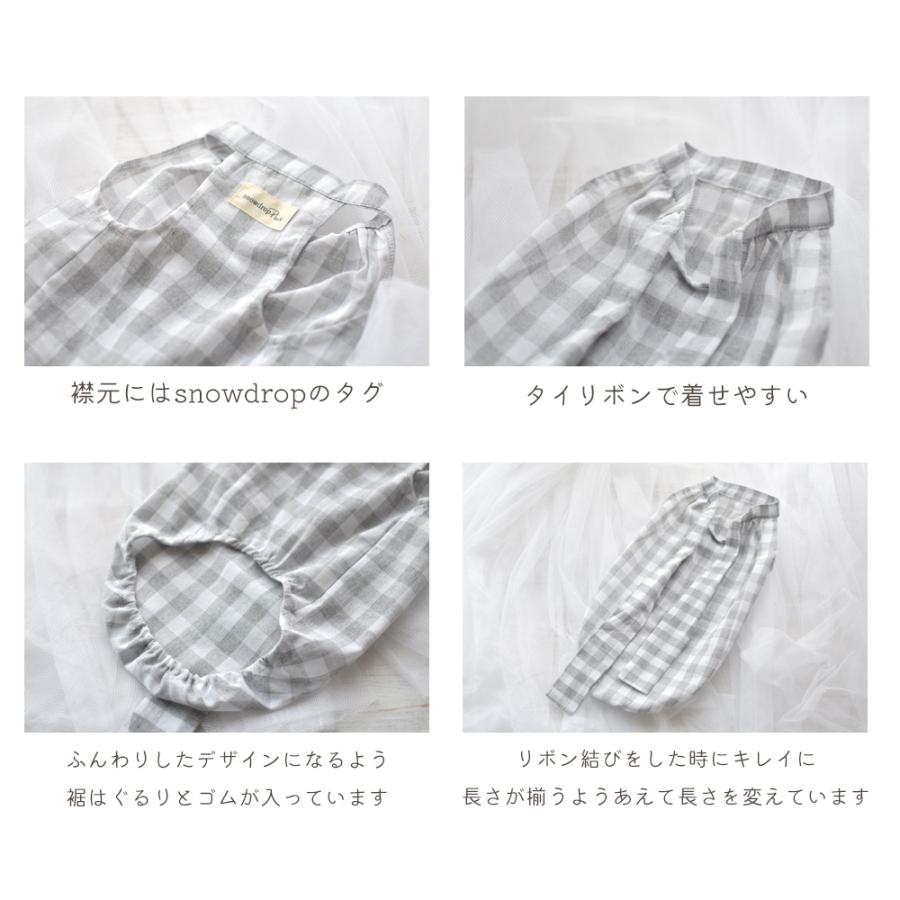 【在庫処分セールの為返品交換不可】リボン タイ ワンピース snowdrop レース チェックブラウス 涼しい 犬 夏服 キャミソール タンクトップ ゆうパケット対応 |  | 10