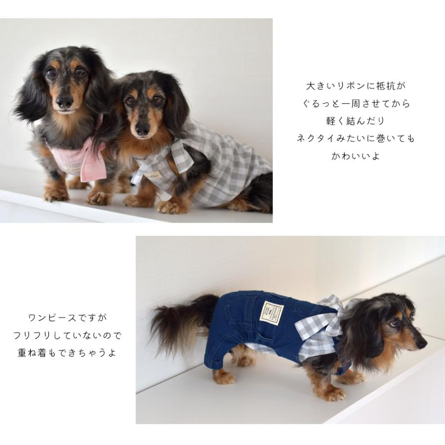 【在庫処分セールの為返品交換不可】リボン タイ ワンピース snowdrop レース チェックブラウス 涼しい 犬 夏服 キャミソール タンクトップ ゆうパケット対応 |  | 04