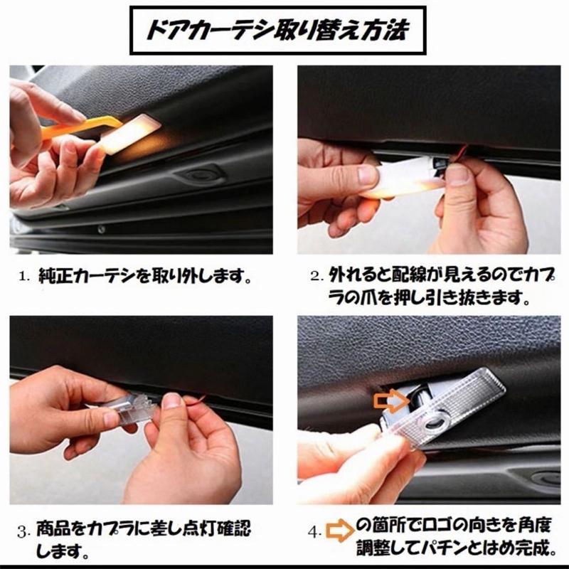 PORSCHE（ポルシェ） Porsche LED HD ロゴ プロジェクター ドア