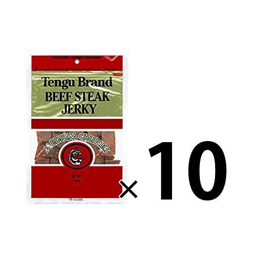 純正大阪 テング ビーフジャーキー ミディアムチャンク 160g レギュラー 10袋セット おつまみ 天狗 人気ランキングショップ Www Superavila Com
