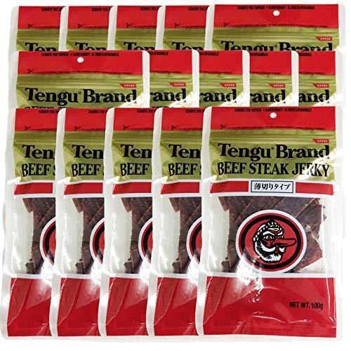 福岡空港免税店 テングビーフジャーキー 薄切り100g 15袋セット 国産品 おつまみ 天狗 オススメ Www Superavila Com