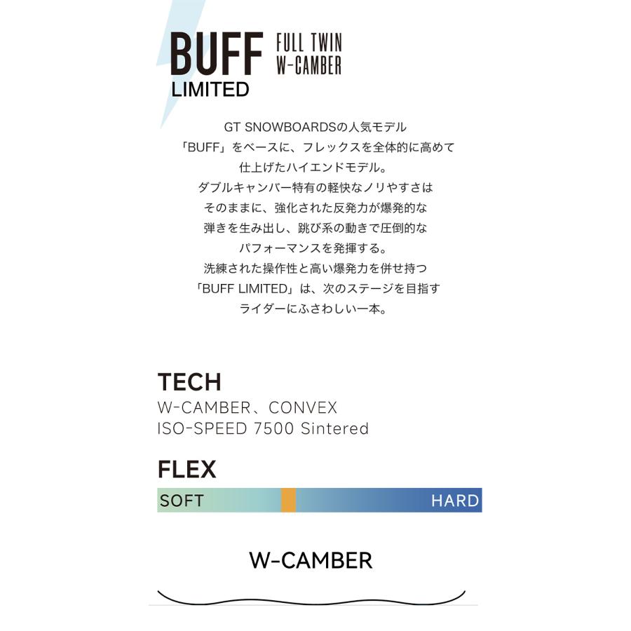 【無料ワックスサービス有】早期予約 GT Snowboards ジーティー BUFF LIMITED バフ リミテッド 26-27 2027 スノーボード_2