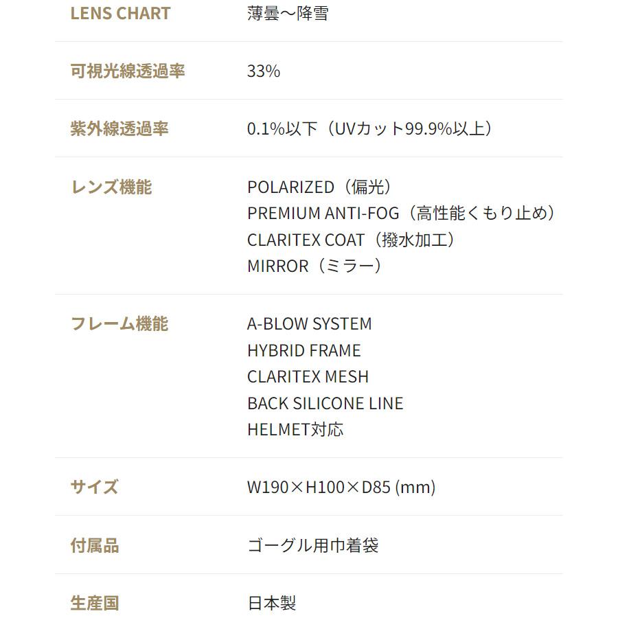DICE（ダイス） 2025 DICE BANK バンク スノーボード ゴーグル BK41361