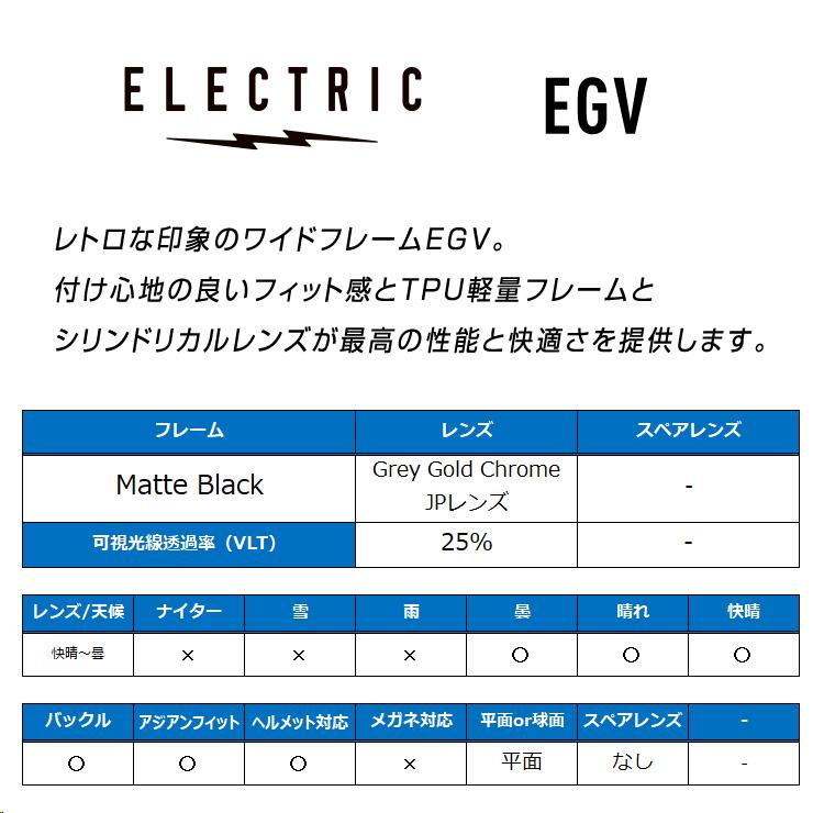 2025 ELECTRIC エレクトリック EGV スノーボード ゴーグル Matte Black