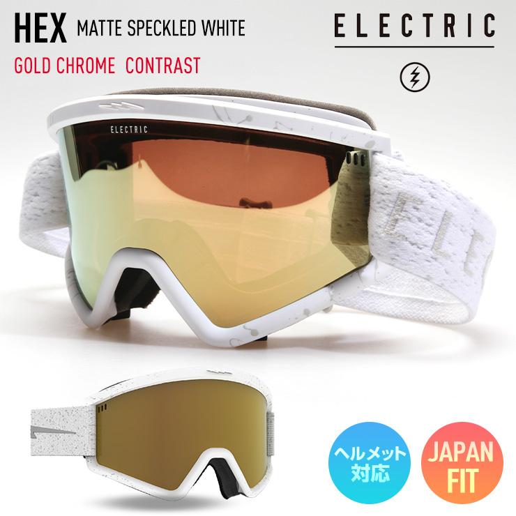 正規品 2023 ELECTRIC エレクトリック HEX ヘックス MATTE SPECKLED WHITE レンズ：GOLD CHROME