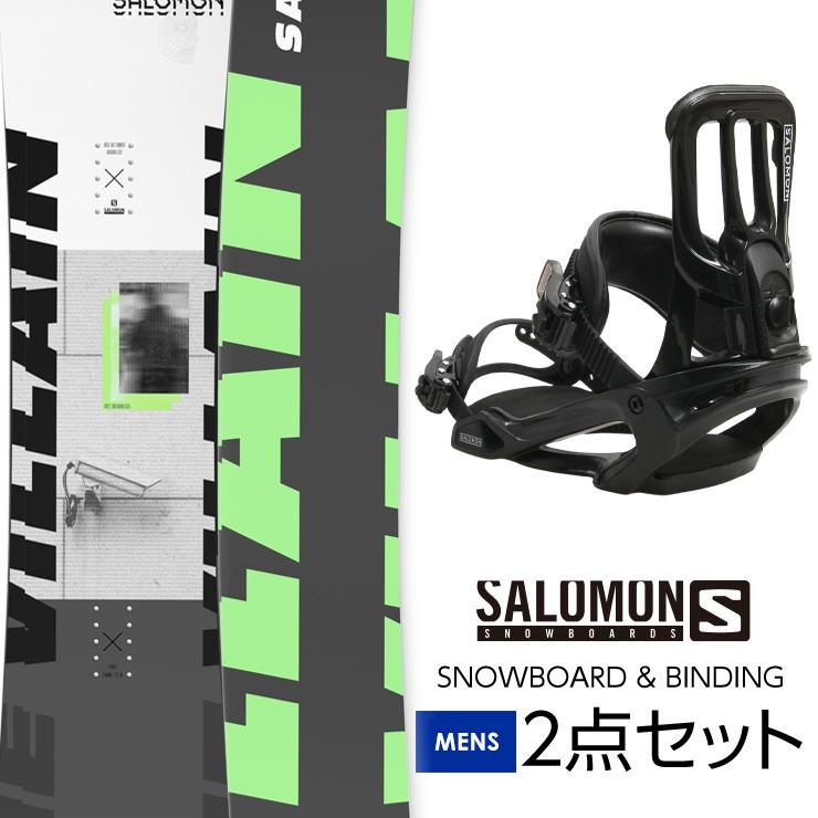 取付無料 SALOMON サロモン THE VILLAIN ビレイン ヴィレイン スノーボード ＆ PACT パクト バインディング 2点セット 21-22 2022 メンズ