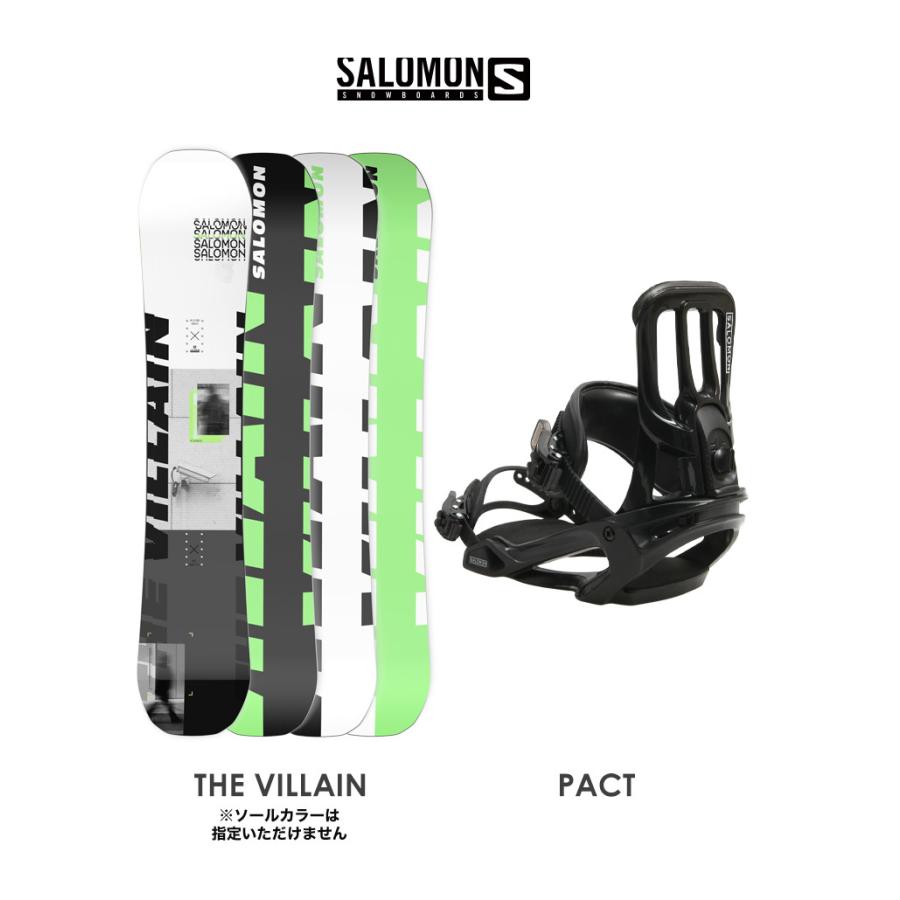中古品 取付無料 SALOMON サロモン THE VILLAIN ビレイン ヴィレイン スノーボード ＆ PACT パクト バインディング 2点セット 21-22 2022 メンズ 【LWH9545864408】(34555円)