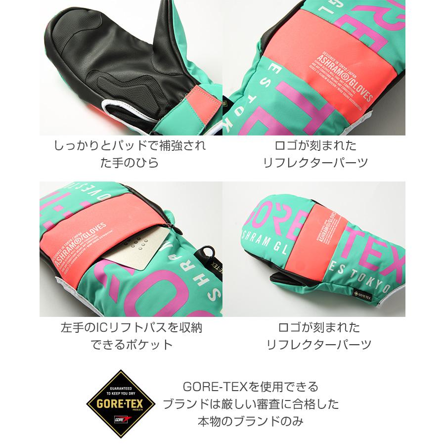 正規品 23-24 ASHRAM アシュラム PROFILE LOGO MITT プロファイルロゴミトン スノーボードグローブ ミトン スキーグローブ｜snowtown｜06