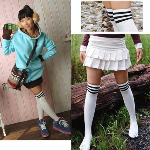 ニーハイソックス サイハイソックス カジュアル ソックス 靴下 レディース シンプル 無地 オーバーニー ロングソックス ニーソ 黒 白 ボーダー Ys01 0003 Snshop 通販 Yahoo ショッピング