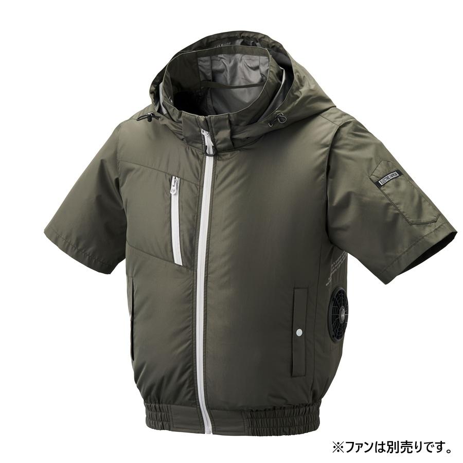アタックベース S-7L 8845 空調風神服 チタンフード 半袖ブルゾン The