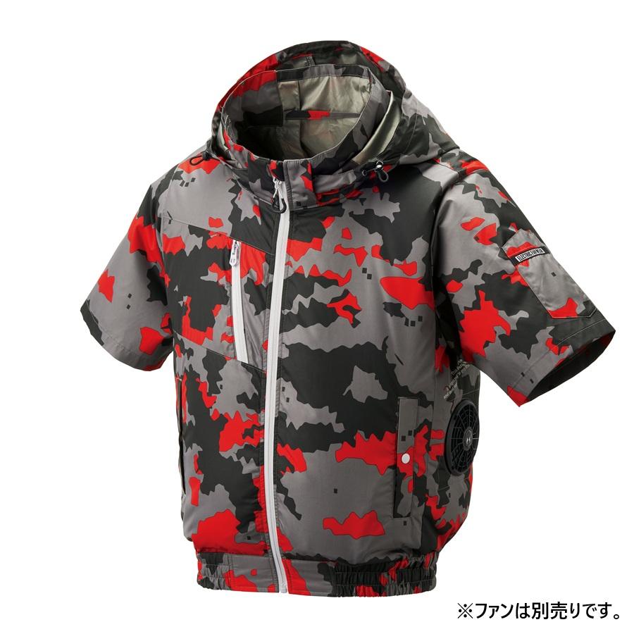 アタックベース S-7L 8845 空調風神服 チタンフード 半袖ブルゾン The