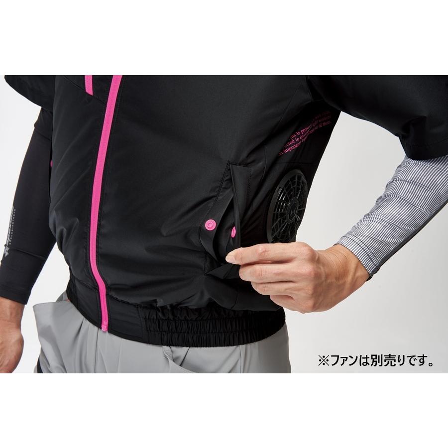 アタックベース S-7L 8845 空調風神服 チタンフード 半袖ブルゾン The