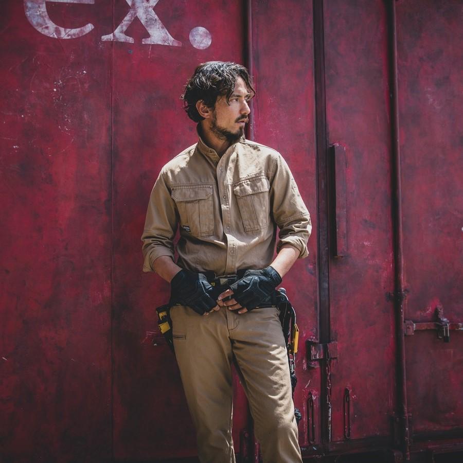 BURTLE（バートル） M-LL 8035 長袖シャツ 作業服 綿100％ オール