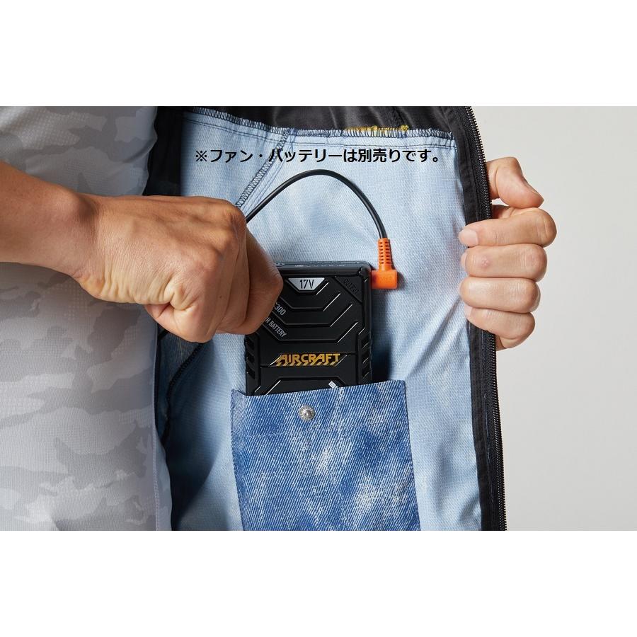 BURTLE 空調服 XL 黒/青 冷却ファン付き BURTLE S.P S-XL AC1174 エアークラフトベスト 空調服 作業服