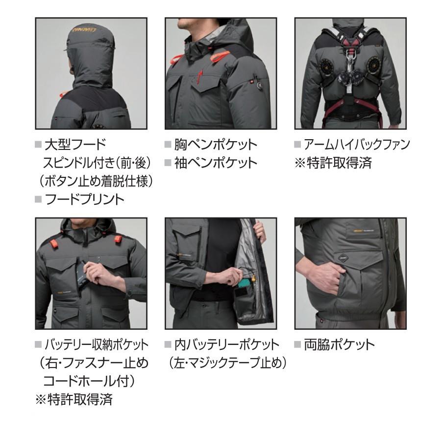 BURTLE（バートル） S-4XL AC2106 AC半袖ブルゾン バッテリーファン