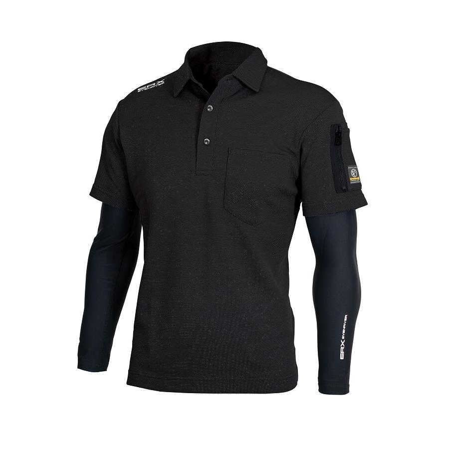 EVENRIVER S-4L HY07 フェイクレイヤードポロシャツ 作業服 夏用