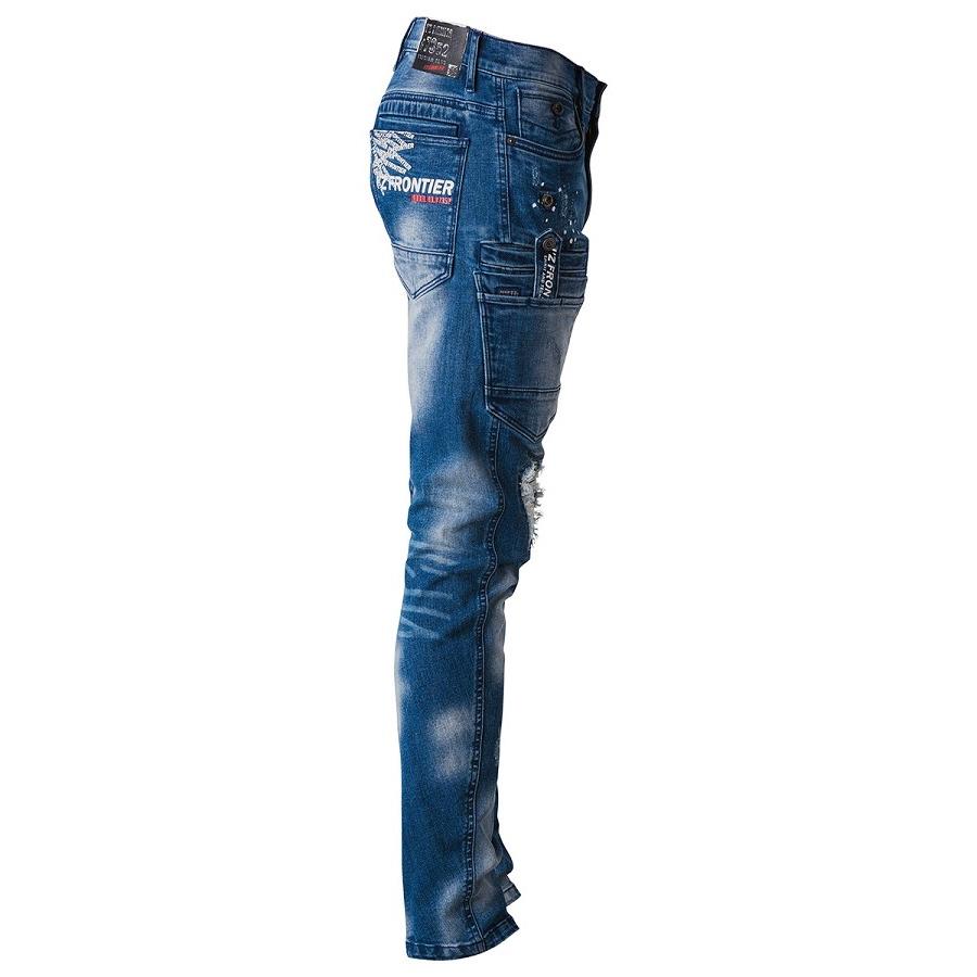 73-101cm #7352S 限定生産商品 巨匠加工 ストレッチ3Dデニムカーゴ
