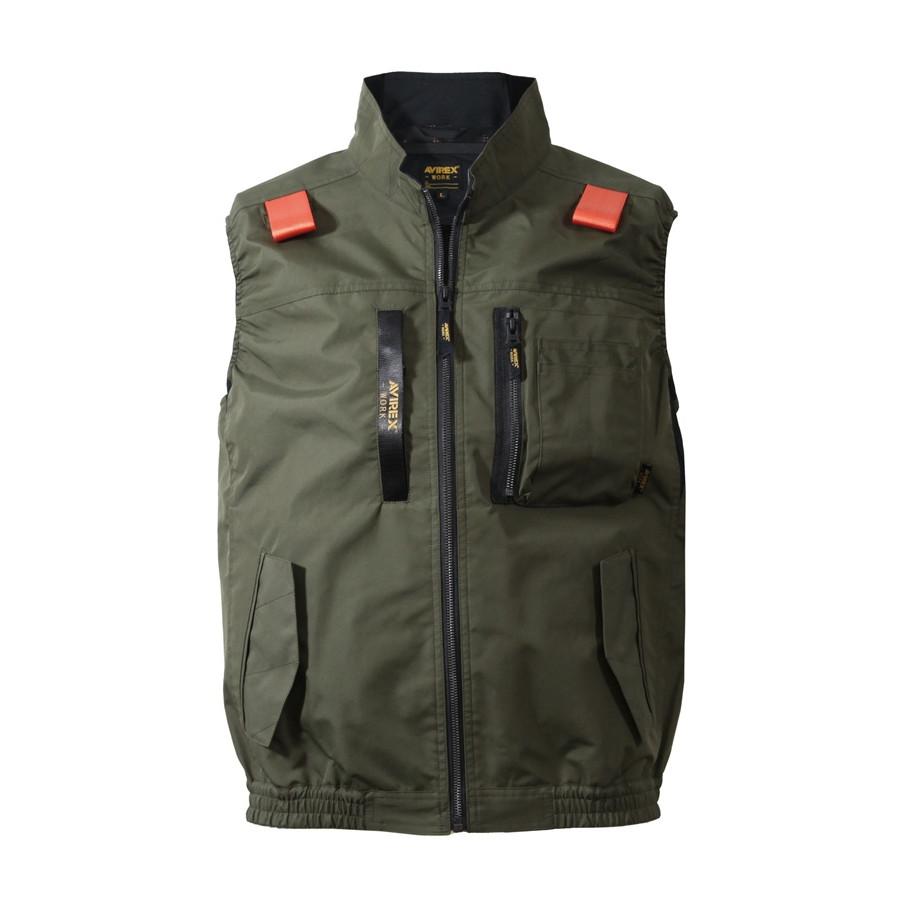 ワークル　空調服　M AVIREX WORK（アヴィレックスワーク） M-5L AV412 ワークベスト 空調