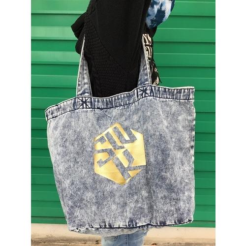 BAG SnupWK オリジナルデニムラージトートバッグ 手提げ 内