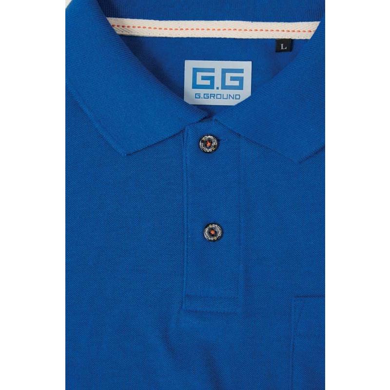 SOWA（ソーワ） S-LL 50590 長袖ポロシャツ 胸ポケット付き G.GROUND