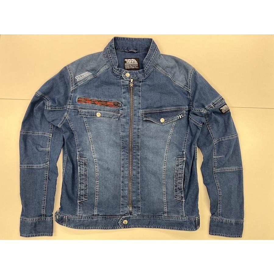 寅壱 S.P 3L 8971-554 デニムライダースジャケット 作業服 春夏 寅壱 S.P 3L 8971-554 デニムライダースジャケット 作業服 春夏