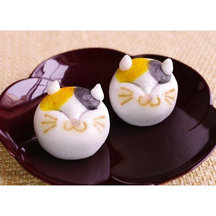 ミケネコまんじゅう2個入(白あん)】ギフト 和菓子 どうぶつ饅頭