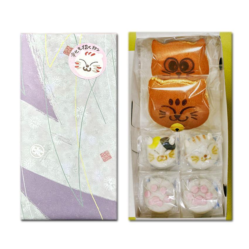 人気商品【猫の和菓子大満足セット 詰め合わせ6個入】ギフト 贈答品