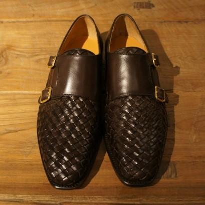 ポルペッタ　ダブルモンク　デニム　39 1/2 ポルペッタ ダブルモンク デニム 39 1/2