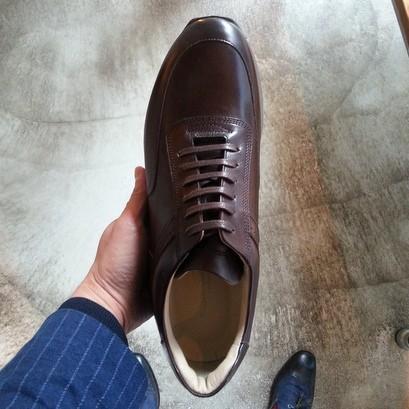 プロフェッション ボッティエール レザースニーカー（ダークブラウン