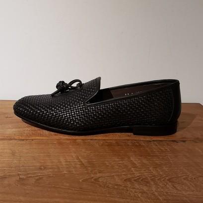 POLPETTA ポルペッタ レザーメッシュスリップオン（ブラック） : SO 