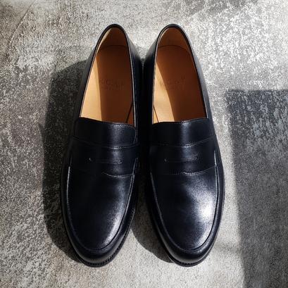 R.C.A.F. ブラックレザー ローファー ブラックデニムに。 フレンチローファー RCAF-0002 ¥59,000(税抜き