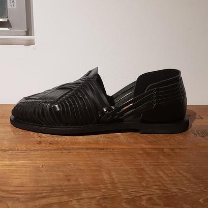 SHOEISM（シューイズム） レザー編み込みサンダル DE6301（ブラック