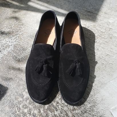 WH ダブルエイチ タッセルローファー WHF-0002J（ブラックスエード