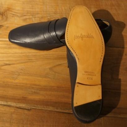 POLPETTA（ポルペッタ） コインローファー（ネイビー） : SO-KUTSU