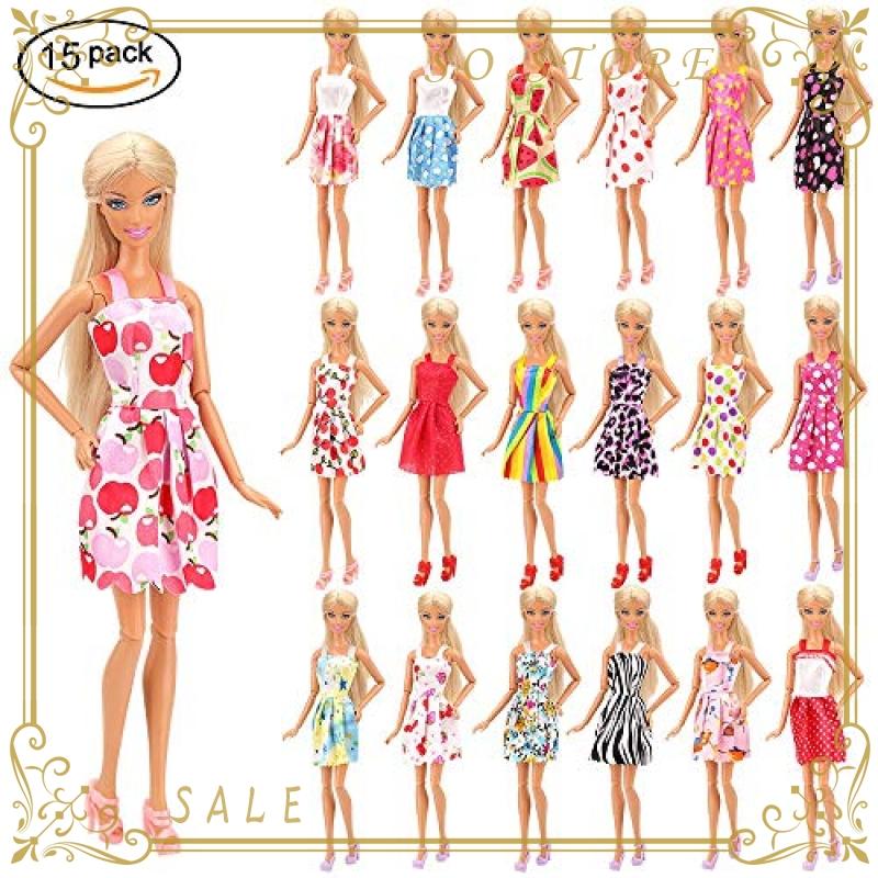 Barwa リカちゃん用服 バービー服 バービードレス バービー人形用服 Eu Ce En71認証 123枚セット 15枚バービー服108個 Bpt So Store 通販 Yahoo ショッピング