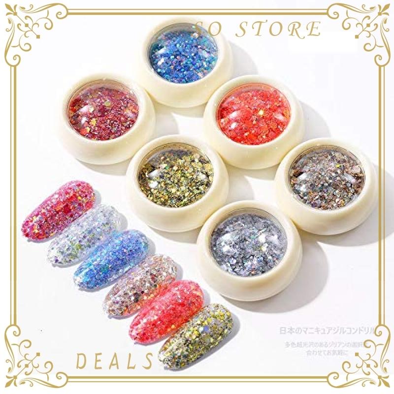 Asnomy 12色セット グリッター 容器入り キラキラ ネイルパーツ ネイルアート ラメグリッター ラメパウダー 顔 ボ Quk7026 So Store 通販 Yahoo ショッピング