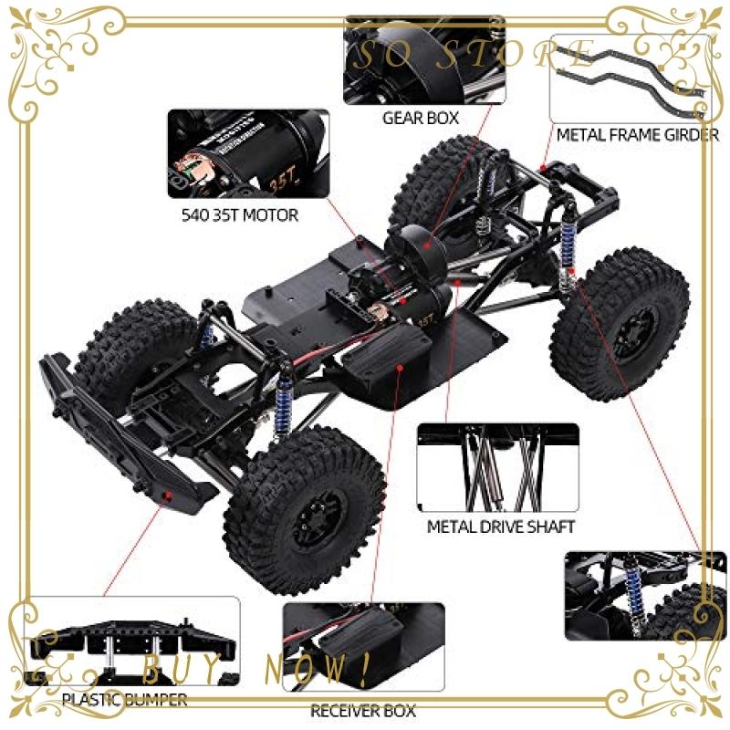 GoolRC ホイールベース シャーシ フレーム 313mm 1/10 AXIAL SCX10 II 90046 90047 RCクローラー クライミング カーDIY 1/10 AXIAL SCX10 II アクセサリー