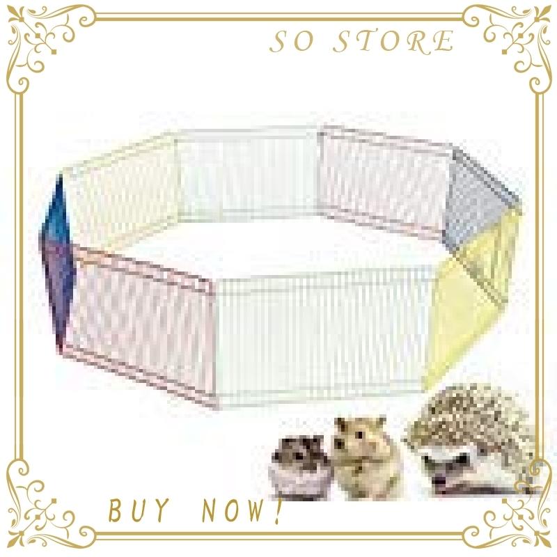 ペットサークル プレイサークル 組立て式 設置簡単 持ち運び便利 小動物 ハムスター うさぎ モルモットなどに