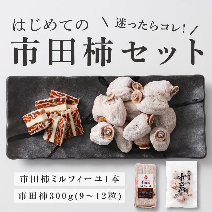 山下屋荘介 市田柿 お試しセット 市田柿300g 市田柿ミルフィーユ1本