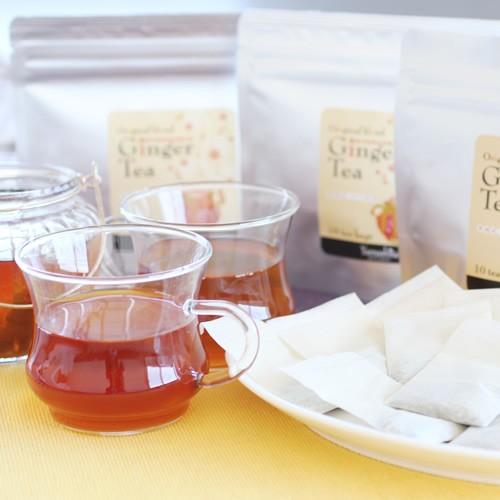 ジンジャーティー(2g×10袋入)生姜 しょうが 紅茶 国産生姜 ティーバッグ ティーパック 山下屋荘介×中根園のコラボ商品 ギフト ご自宅用 お得 健康茶 | 山下屋荘介 | 01