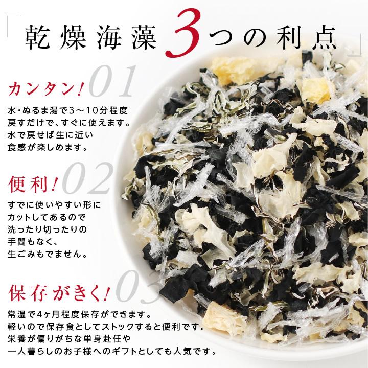 山下屋荘介 海藻ミックス 50g 国産わかめ使用 海藻サラダ 乾燥わかめ