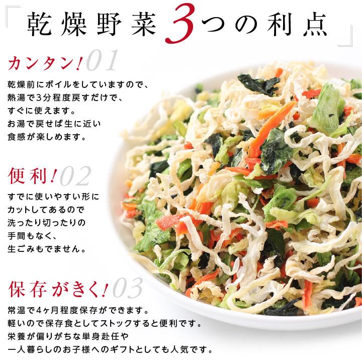 国産 乾燥野菜ミックス 私の楽ベジ 100g 5種の国産野菜 ドライ野菜 干し野菜 送料無料 | 保存食 主婦の味方 生野菜約1kg分｜so-suke｜16