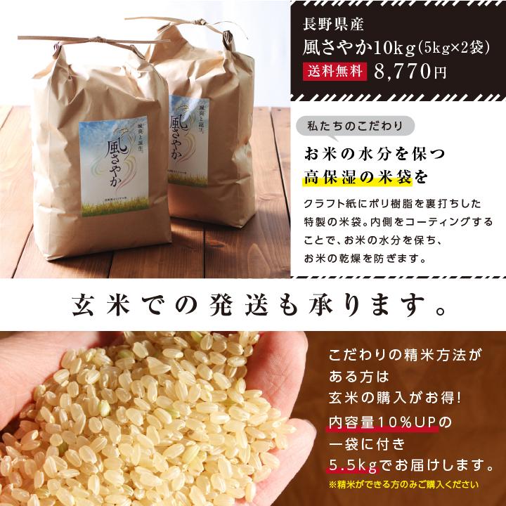 長野県産　風さやか　10キロ 山下屋荘介 米 新米 10kg 送料無料 長野県産 風さやか 令和7年度産