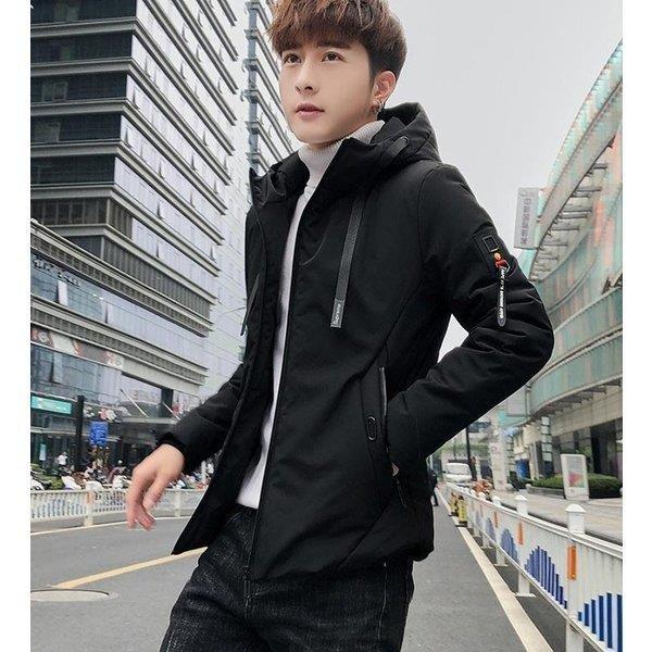 豪華で新しい 無地 ダウンジャケット ショート丈 メンズ ダウンコート 無地 ダウンコート ショート丈 メンズ ダウンジャケット 中綿ジャケット 19秋冬新作 通勤 オフィス 暖かい 高品質 防風 防寒 大きいサイズ コート アウター