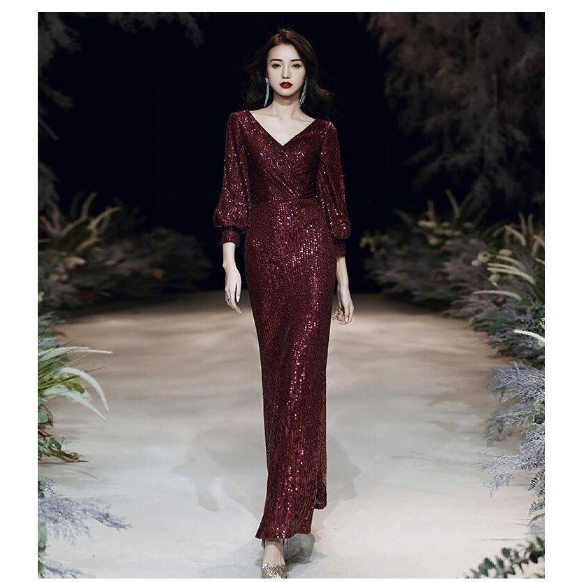 売り大人気 ウエディングドレス ロングドレス パーティードレス 袖あり 結婚式ワンピース おしゃれ 上品 マーメイドドレス 二次会 お呼ばれドレス 披露宴 発表会 演出会 評判良い Superavila Com