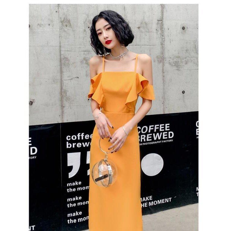 おしゃれ パーティードレス 結婚式ドレス ウエディングドレス セクシー ワンピース ミモレ丈ドレス お呼ばれ 二次会 披露宴 卒業式 成人式 ビアノ 代 30代 40代 50代 パーティドレス お届け方法によって納期が違う 了解です