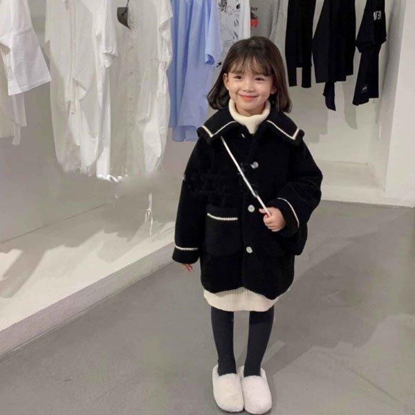 人気ブラドン 子ども服 アウター ベビー 女の子 コート 無地 ブラック 防寒 90 130 韓国子供服 アウター キッズ ベビー 冬服 オシャレ コート 無地 ブラック 防寒 女の子 ベビー服 通園 通学 大人気 フォーマル 結婚式 入園式 卒園式 七五三 Www Threeriversofs Com
