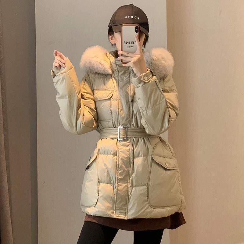 買蔵 レディース 冬 定番 フード付き ダウンコート ミディアム丈 ダウンジャケット 女の子 厚手 フード付き 着痩せ 防風 コート 売りお得セール Www Superavila Com