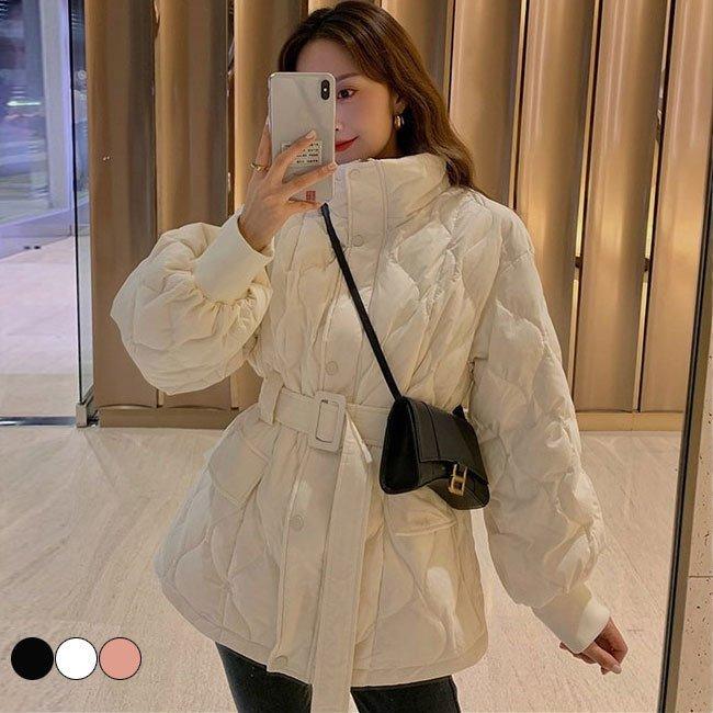 激安通販専門店 ダウンコート 立ち襟 レディース ダウンジャケット おしゃれ キルティングコート ベルト付き アウター 冬 コート 通勤 ダウン ジャケット 日本正規品 Www Superavila Com